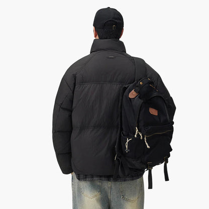 Herre Oversize pufferjakke i streetwear-stil – Avslappet overgangsjakke for hverdag og fritid