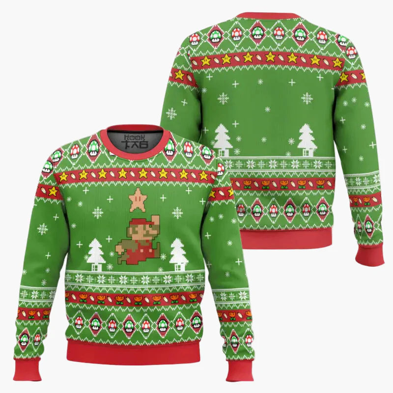 Unisex retro gamer Ugly Christmas Sweater – pixelontwerp geïnspireerd door videogameklassiekers