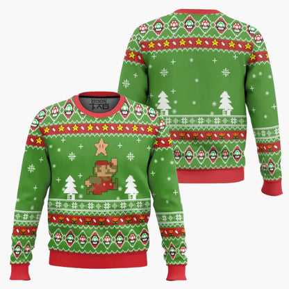 Unisex retro gamer Ugly Christmas Sweater – pixelontwerp geïnspireerd door videogameklassiekers