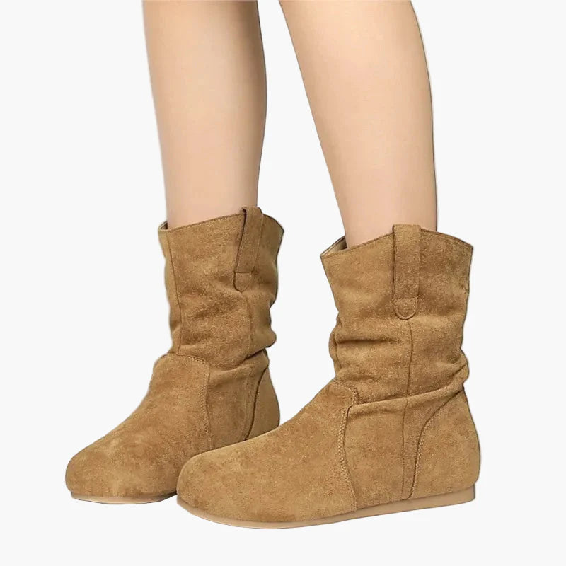 Stivaletti da donna per tempo libero, stivali a calzata facile, look vintage, comfort
