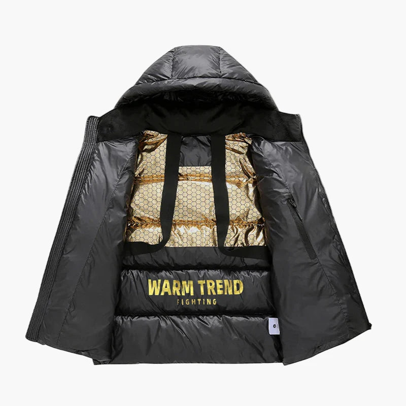 Veste matelassée à capuche pour hommes – Style hivernal moderne pour le quotidien et les loisirs