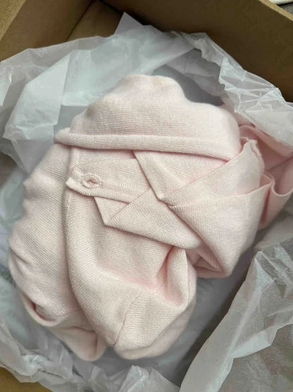Damen Cardigan Strickjacke Rosa Langarm V-Ausschnitt Knopfleiste