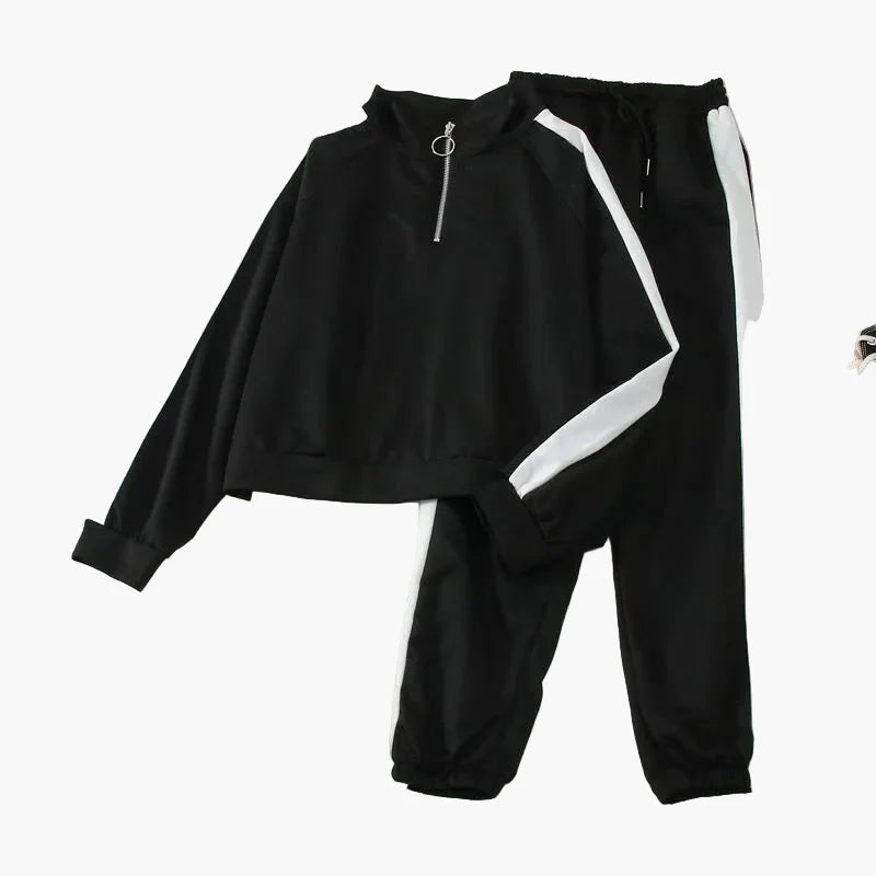 Tuta due pezzi da donna stile coreano – Set casual alla moda per autunno e quotidiano