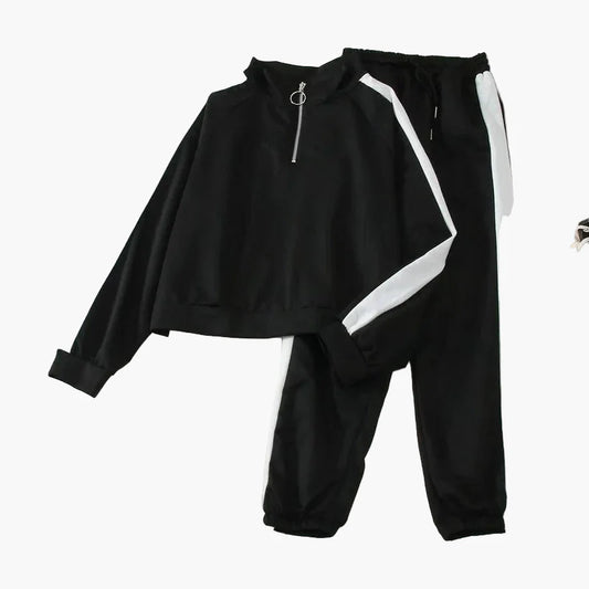 Tuta due pezzi da donna stile coreano – Set casual alla moda per autunno e quotidiano