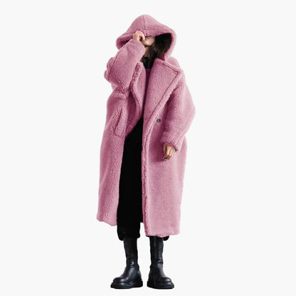 Damen Oversize Kapuzenmantel im Streetstyle für Herbst und Winter