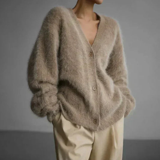 Dames Gebreid vest in oversized look – Elegante cardigan voor dagelijks gebruik & vrije tijd