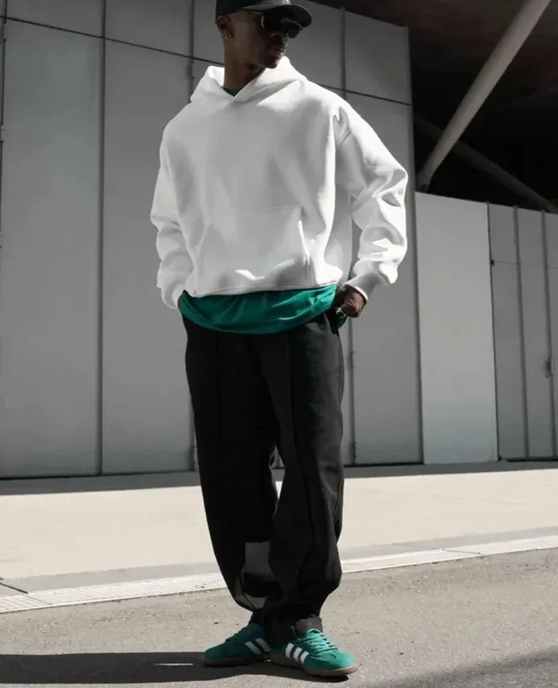 Unisex Kapuzenpullover Oversize Basic Hoodie mit Kängurutasche