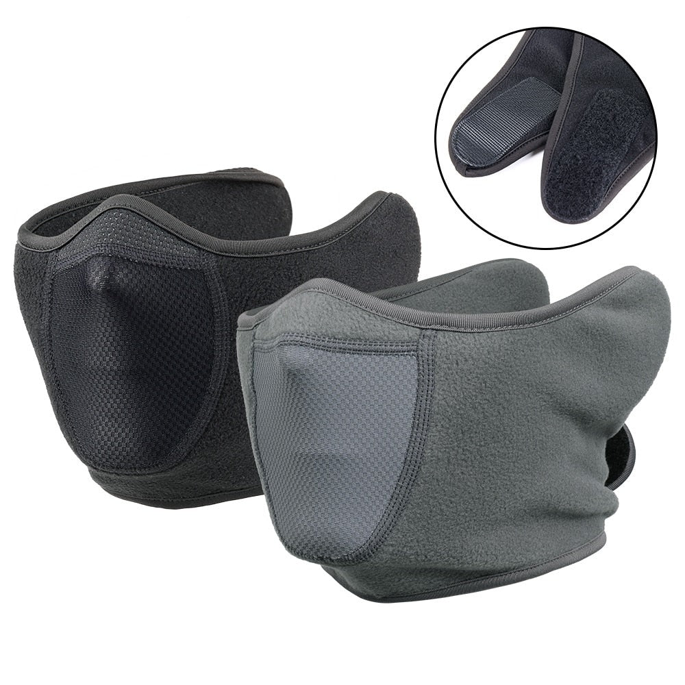 Thermische nek- en gezichtswarmer met klittenbandsluiting voor koude dagen