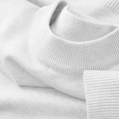 Unisex Strickpullover Rundhalsausschnitt Feinstrick Grau