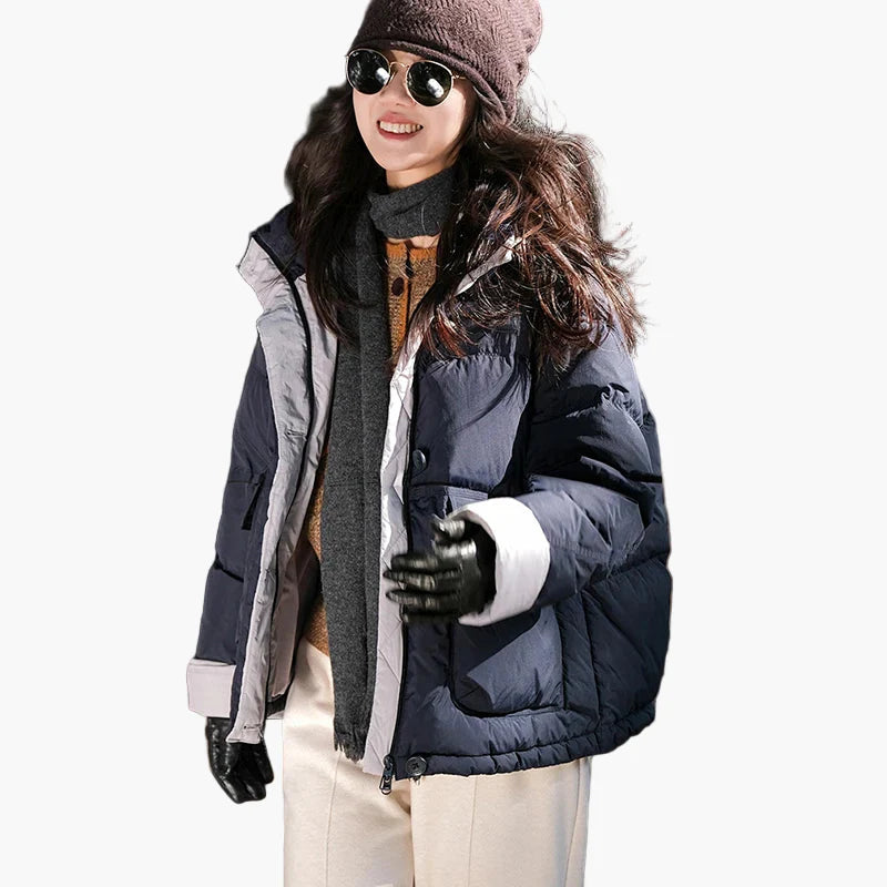 Damen Winter Steppjacke mit Kapuze – Modisch, Warm & Alltagsgeeignet