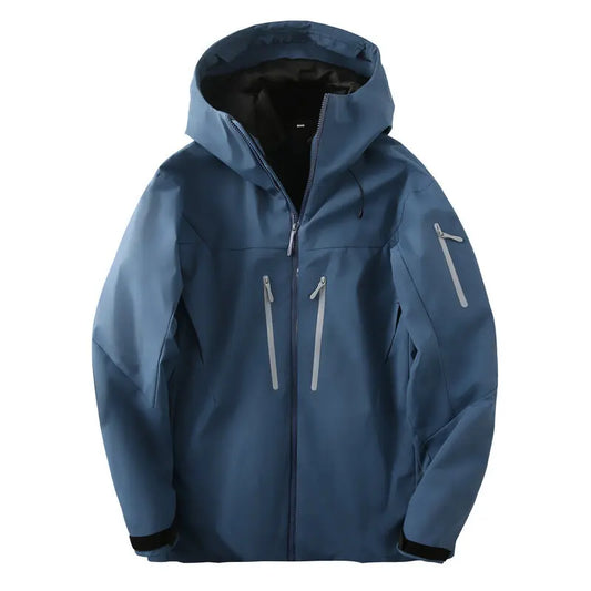 Chaqueta outdoor unisex con capucha para hombre y mujer, cortavientos, con muchos bolsillos