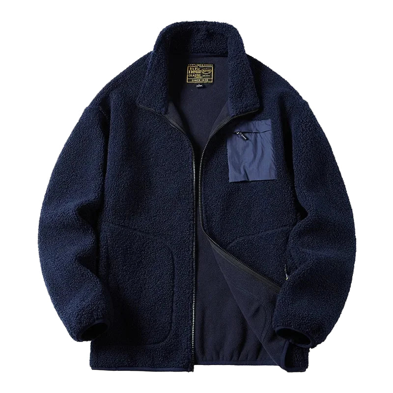Herre Fleecejakke Moderne Unisex Fritid Outdoor med brystlomme
