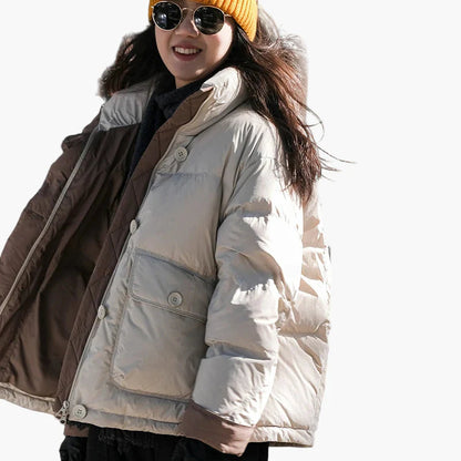 Damen Winter Steppjacke mit Kapuze – Modisch, Warm & Alltagsgeeignet