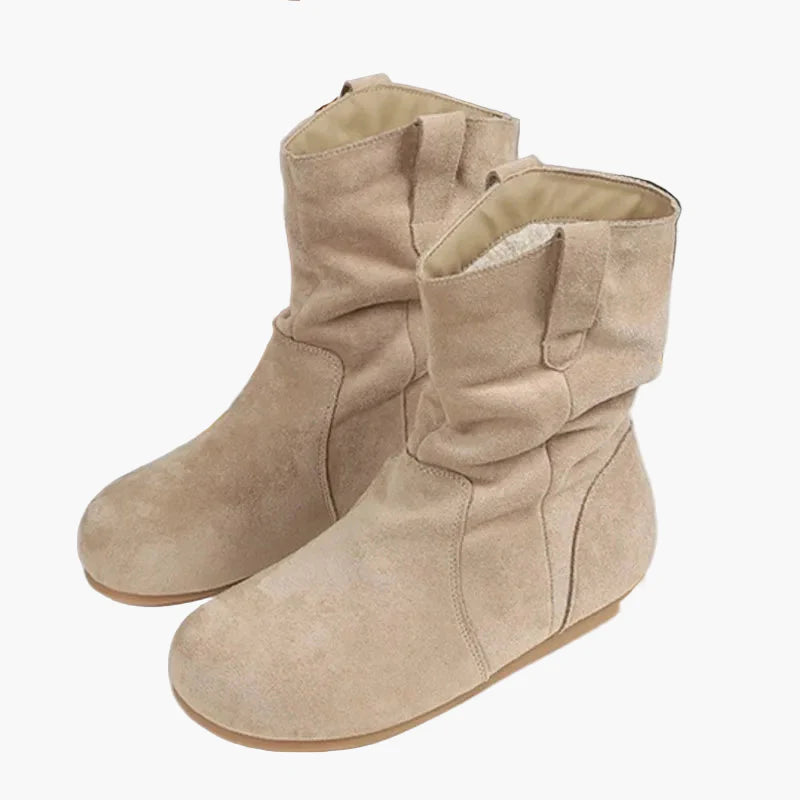 Stivaletti da donna per tempo libero, stivali a calzata facile, look vintage, comfort