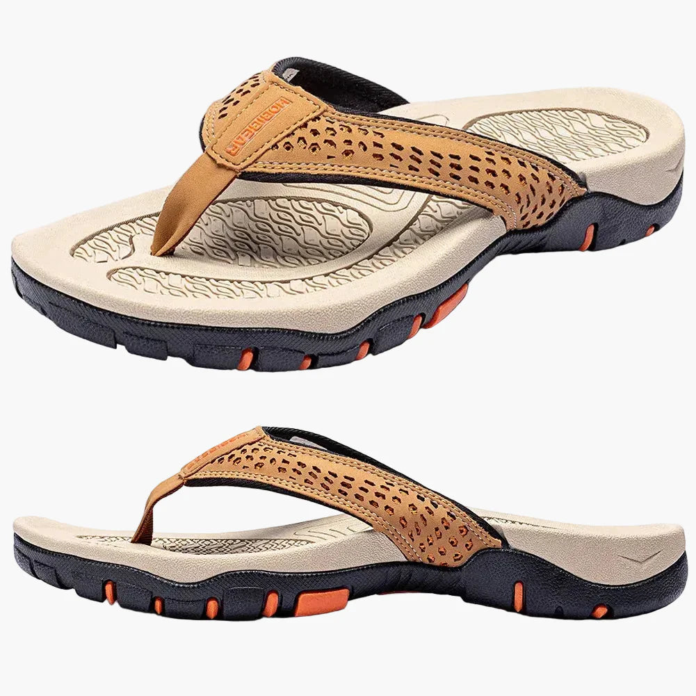 Herr Tåsandaler med fotvalvsstöd – Sportiga outdoor flip-flops för strand, vardag & fritid