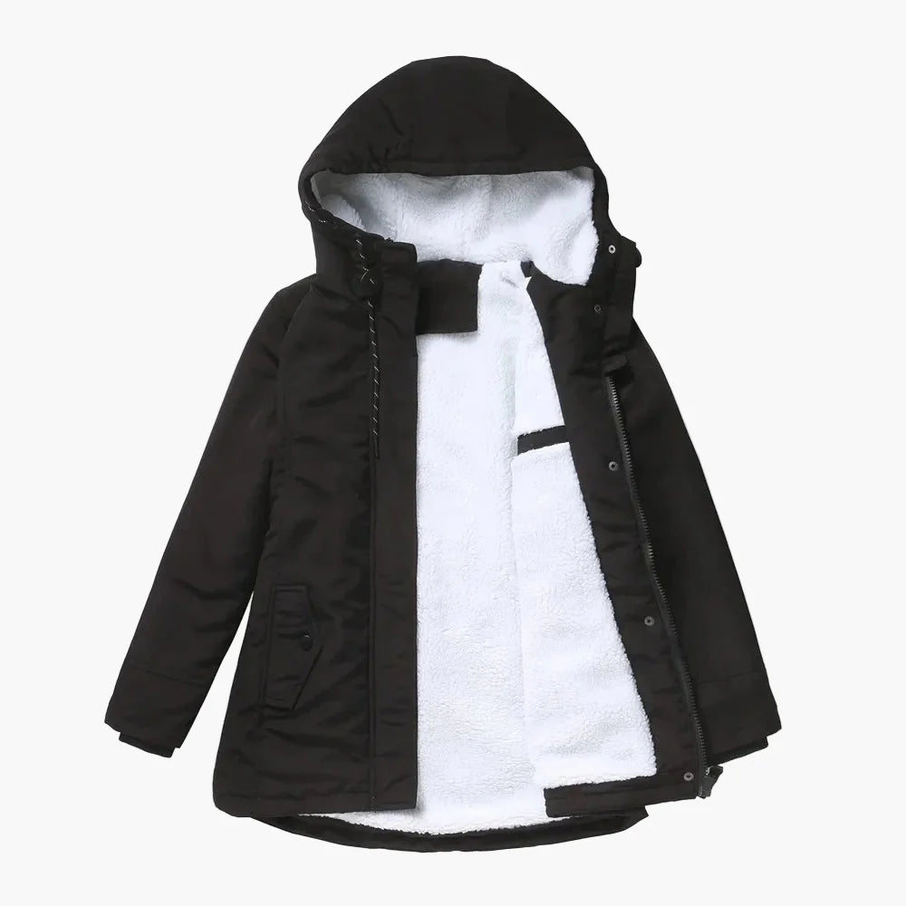 Veste d'hiver pour femme avec capuche – Parka cintrée pour le quotidien et l'extérieur