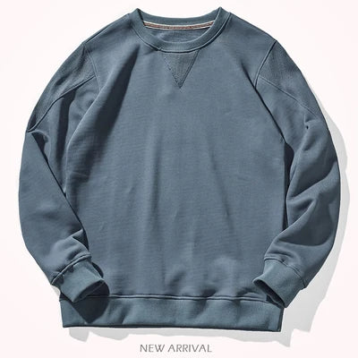 Unisex Langarm Sweatshirt Rundhals Baumwoll-Mix