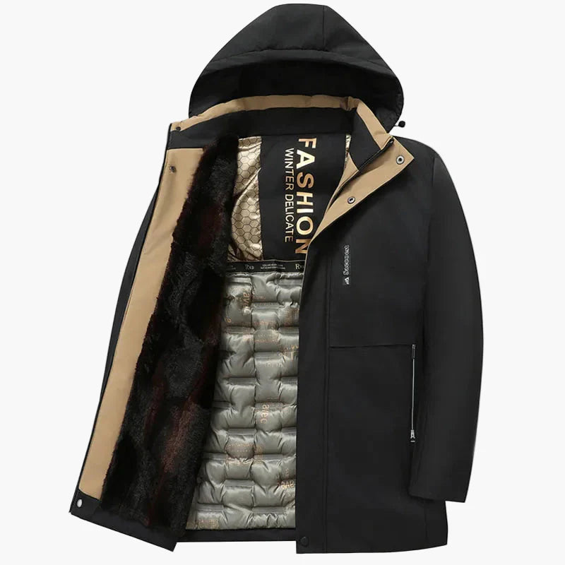 Herren Wintermantel mit Kapuze – Modischer, gefütterter Outdoor-Parka für kalte Tage