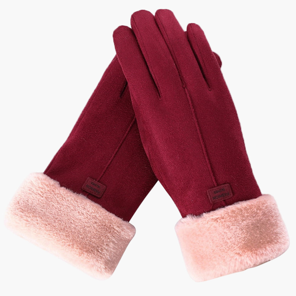 Dames winterhandschoenen met fleece voering – Touchscreen & waterdicht – Stijlvolle thermohandschoenen voor koude dagen