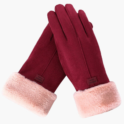 Dames winterhandschoenen met fleece voering – Touchscreen & waterdicht – Stijlvolle thermohandschoenen voor koude dagen