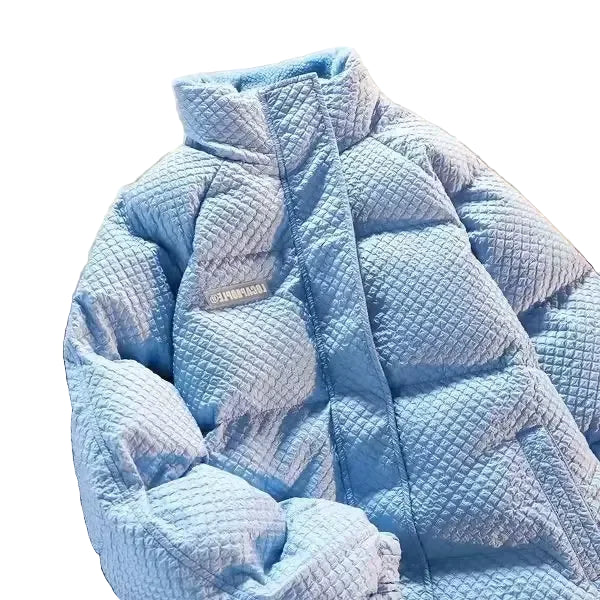 Giacca imbottita unisex con collo alto – Giacca invernale alla moda, casual, calda, per tutti i giorni e outdoor