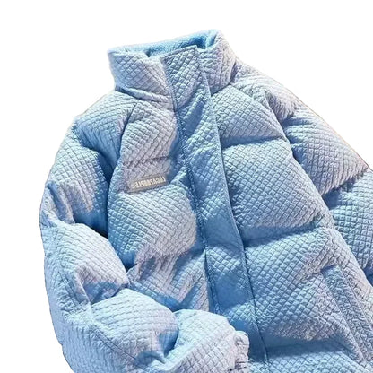 Giacca imbottita unisex con collo alto – Giacca invernale alla moda, casual, calda, per tutti i giorni e outdoor