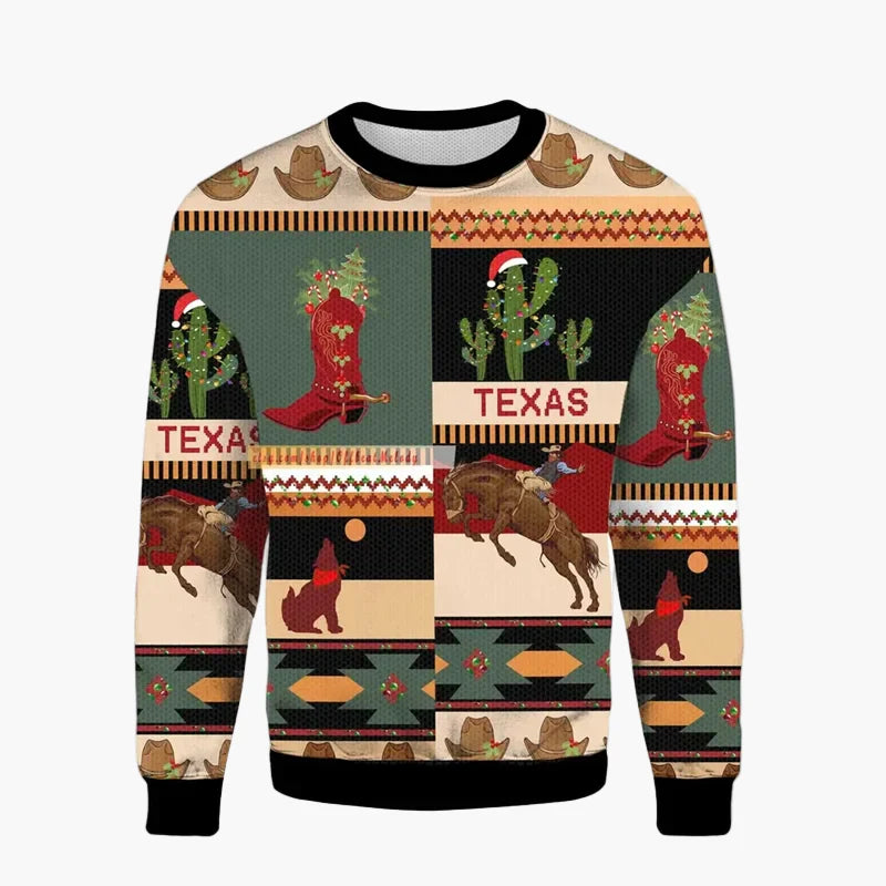 Maglione brutto di Natale da uomo – Divertente maglione da festa con scritta e motivo, ideale per Natale