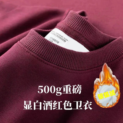 Unisex-sweatshirt med lange ærmer og rund hals, foret basic-overdel