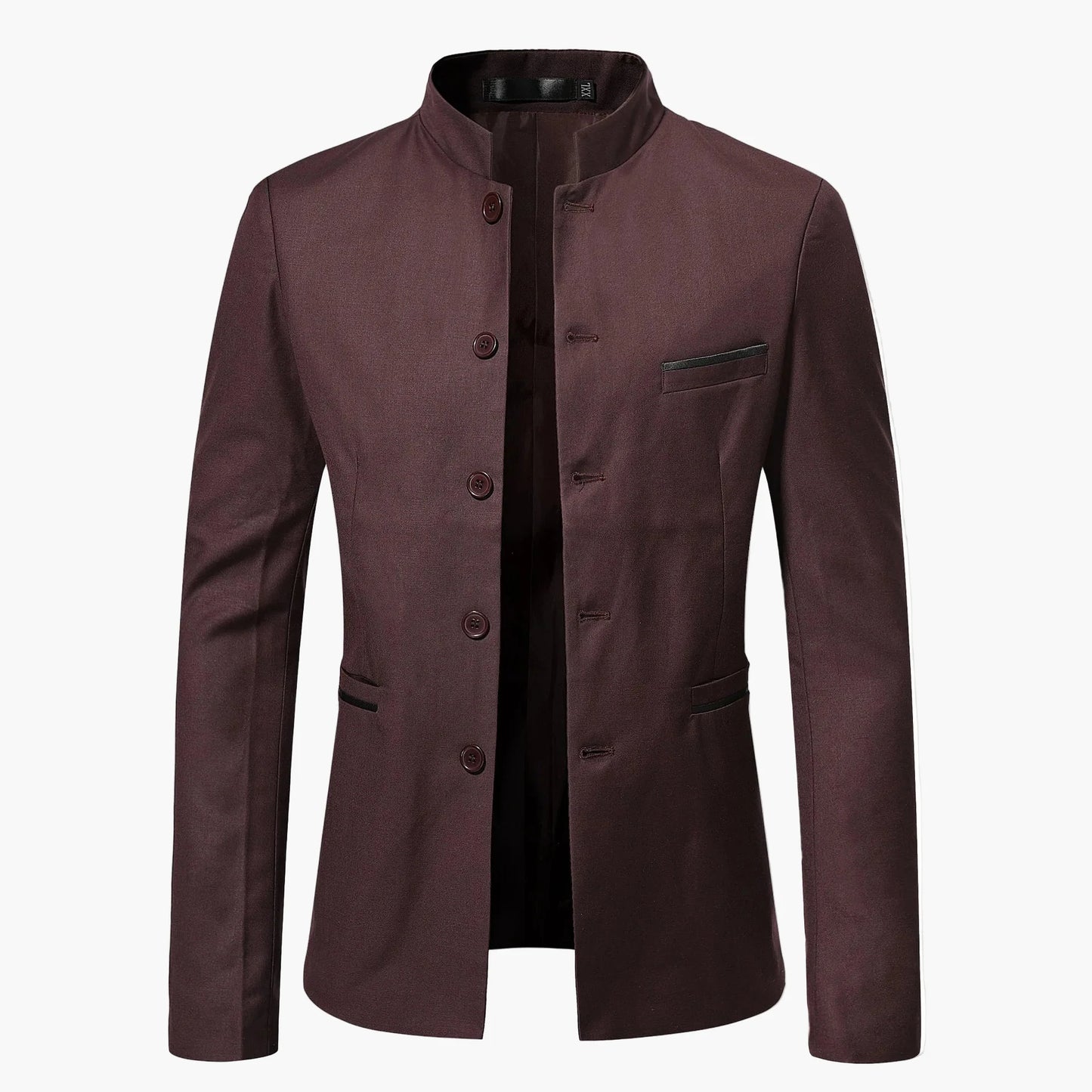 Giacca da uomo con collo alla coreana – Design moderno del blazer per lavoro e occasioni festive