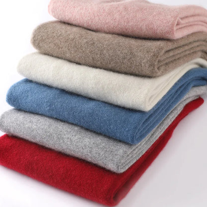 Pullover da donna in maglia, a girocollo, a maniche lunghe, in materiale morbido