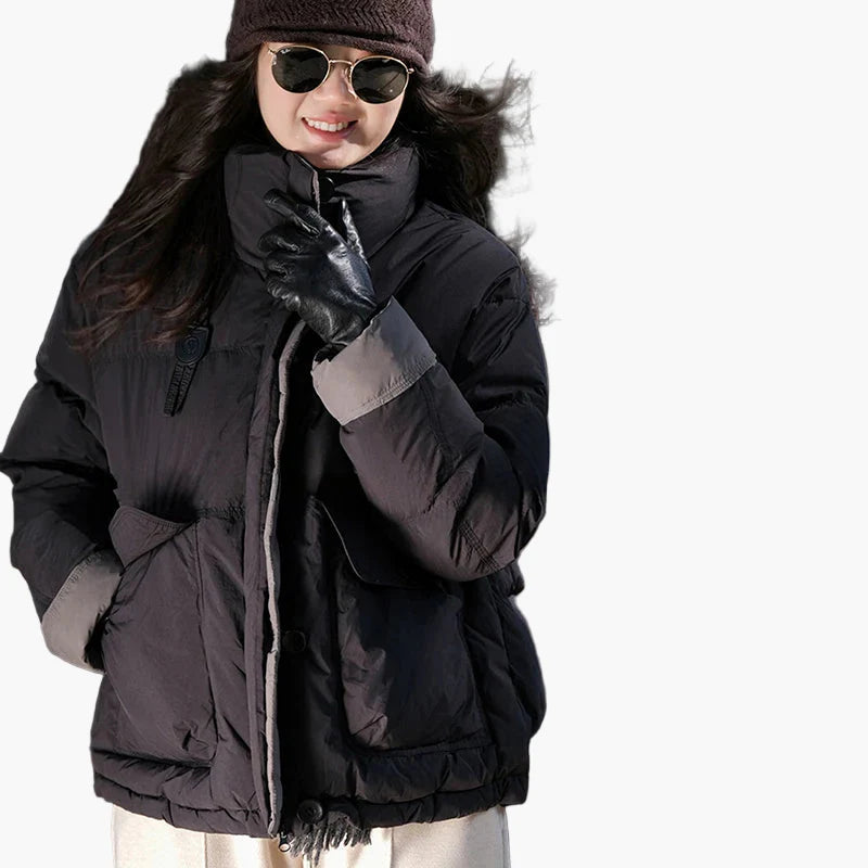 Damen Winter Steppjacke mit Kapuze – Modisch, Warm & Alltagsgeeignet
