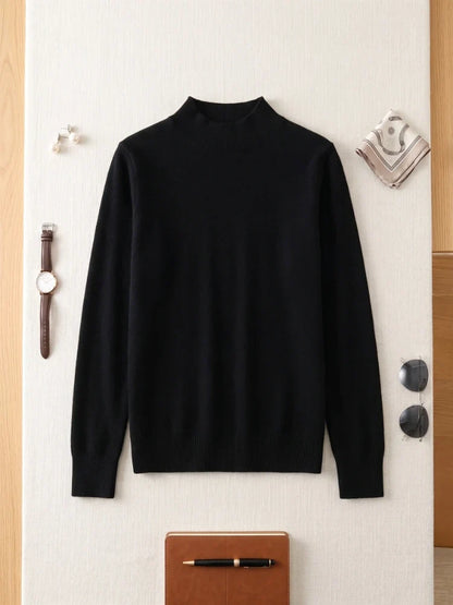 Rollkragenpullover Damen Strickpullover Basic Stehkragen