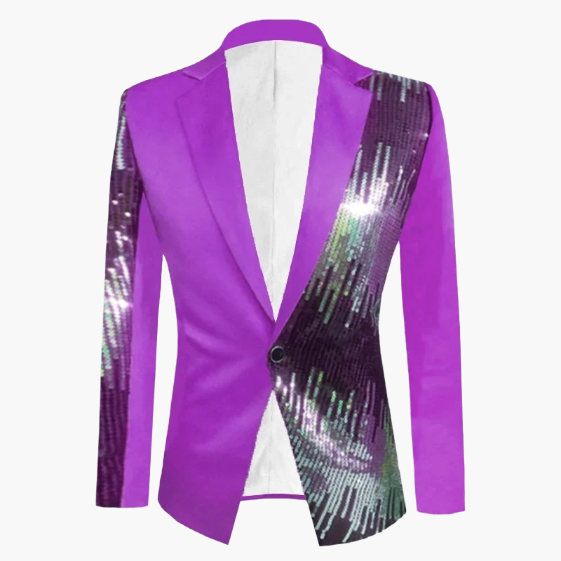 Herren Blazer Sakko Modern Party Club Slim Fit Einreiher – Auffälliger Look für besondere Anlässe