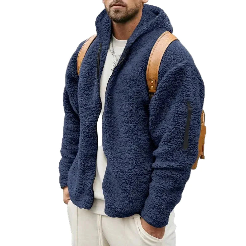 Felpa con cappuccio da uomo in stile teddy – Comoda, calda e alla moda per autunno e inverno