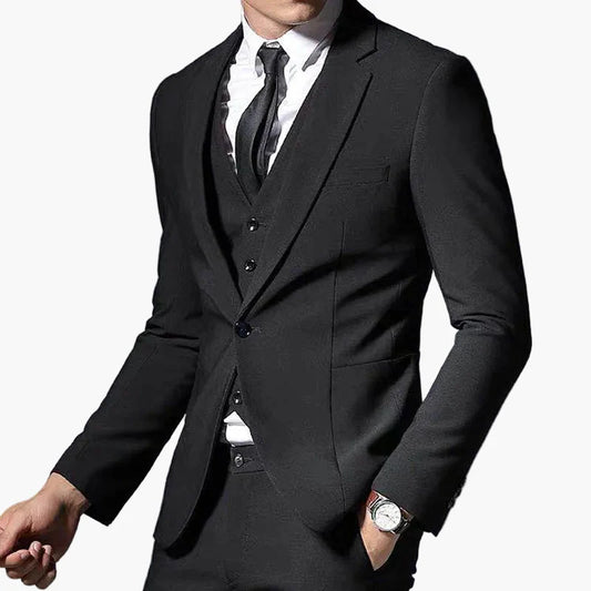 Elegant herr Businesskostym 3-delad – Modern fit, idealisk för kontor & festliga tillfällen