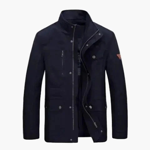 Herren Freizeitjacke mit Stehkragen und Mehrfach-Taschen – Urban Outdoor Stil