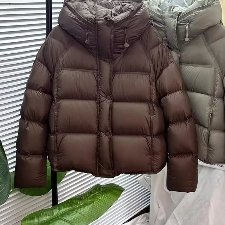 Damen Winter Steppjacke mit Kapuze – Stilvolle Übergangsjacke für kalte Tage