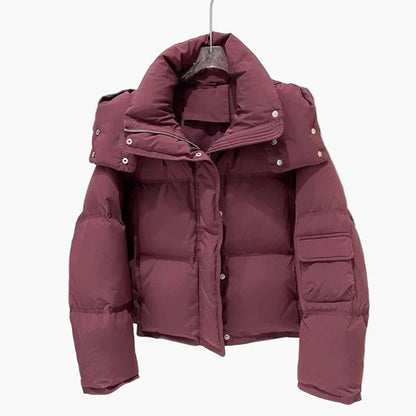 Veste matelassée courte d'hiver pour femme, moderne, pour le quotidien et l'extérieur