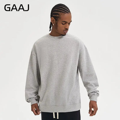 Unisex-sweatshirt med lange ærmer, rund hals, afslappet basic-overdel