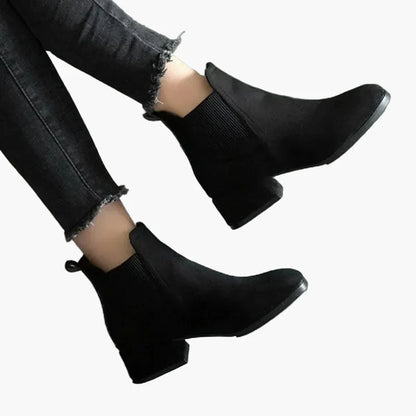 Damen Chelsea Stiefeletten mit Blockabsatz – Modische Alltags-Boots für Herbst und Winter