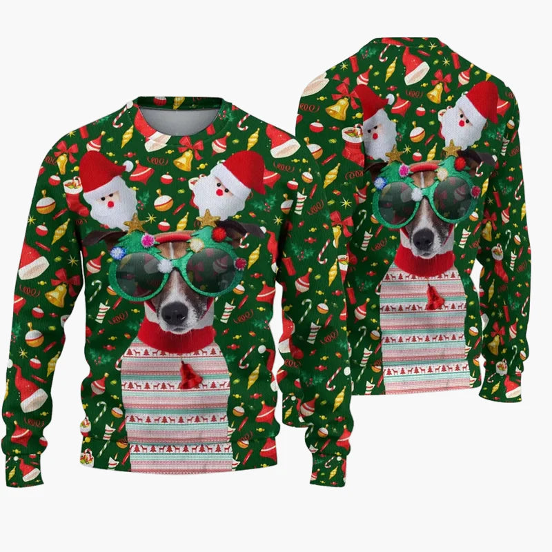 Maglione brutto di Natale da uomo – Divertente maglione da festa con scritta e motivo, ideale per Natale