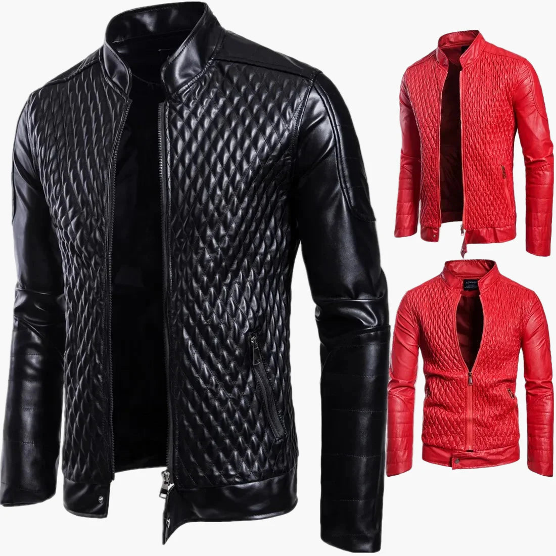 Chaqueta acolchada para hombre estilo moderno biker para ocio y uso diario