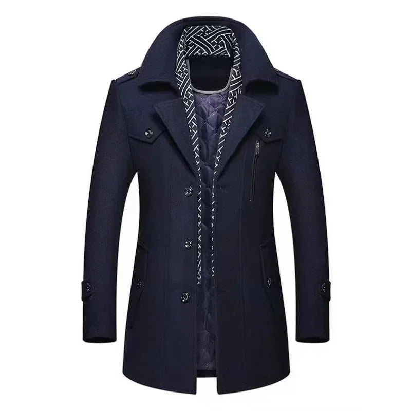 Herre vinterkåpe klassisk elegant – Business og fritid moderne stil