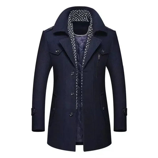 Abrigo clásico elegante de invierno para hombre – Estilo moderno para negocios y ocio