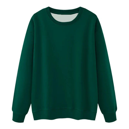 Unisex-sweatshirt med lange ærmer og rund hals, foret basic-overdel