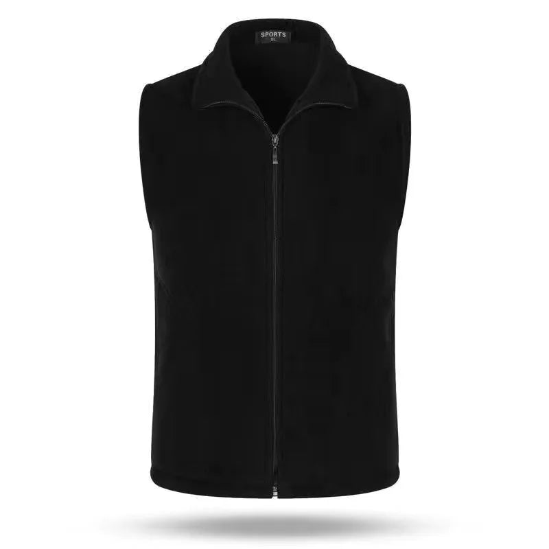 Fleece Weste mit Reißverschluss Stehkragen Damen oder Herren Unisex