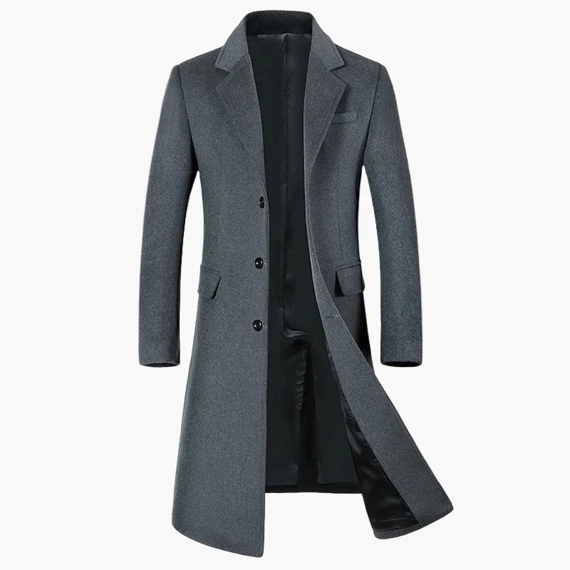 Cappotto da uomo business – Classico cappotto lungo invernale per tutti i giorni e ufficio