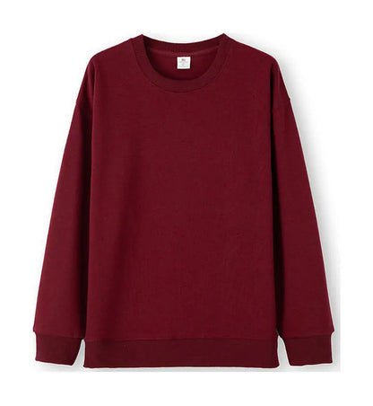 Felpa unisex basic a maniche lunghe, girocollo