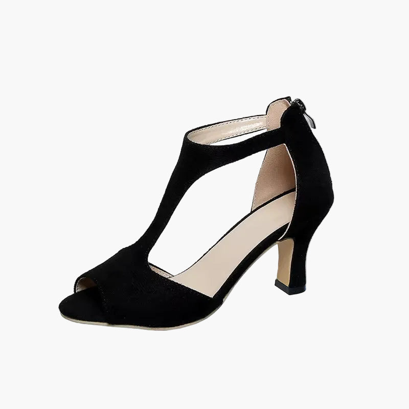 Damen Sandalette mit Absatz – Elegante T-Strap High Heels für festliche Anlässe und Alltag