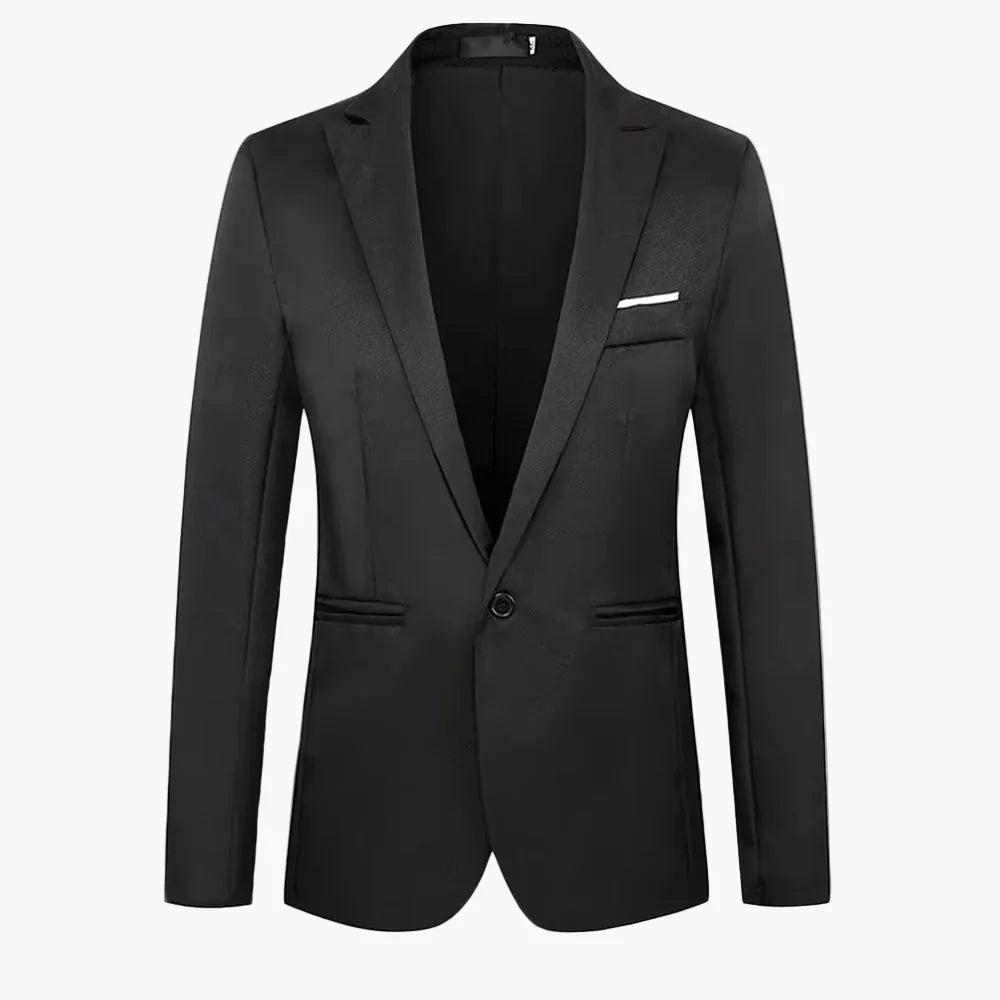 Męska marynarka biznesowa slim fit – elegancka marynarka do biura i na uroczyste okazje